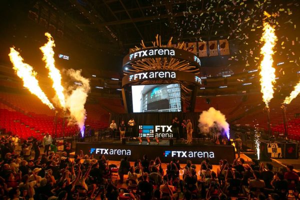 November 11, 2022: FTX CEO Sam Bankman-Fried, Heat president of business operations Eric Woolworth, Miami-Dade County Mayor Daniella Levine Cava and Heat players Bam Adebayo and Udonis Haslem attend a press conference where it was formally announced that the Miami Heats new home would be called the FTX Arena in downtown Miami, Florida on Friday, June 4, 2021. (Credit Image: © Matias J. Ocner/Miami Herald via ZUMA Press Wire)