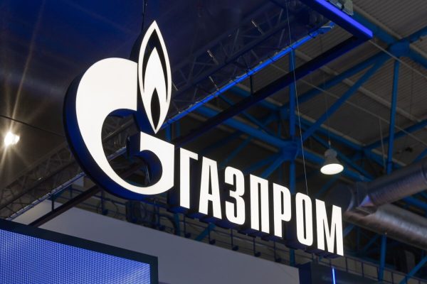 Gazprom,Logo,And,Sign,At,The,Stand,In,The,Exhibition