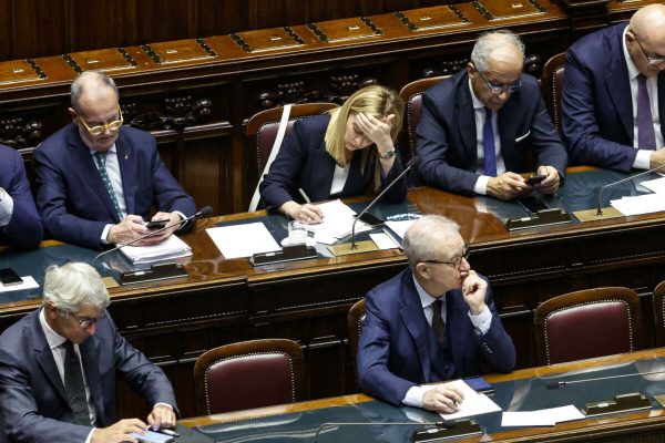 Italian Prime Minister Giorgia Meloni at the Chamber of Deputies for a confidence vote on new government in Rome, Italy, 25 October 2022
ANSA/FABIO FRUSTACI