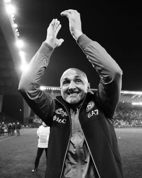 May 4, 2023, Udine: Udine, Italy, 4th May 2023. Luciano Spalletti Head coach of SSC Napoli applauds the fans following the final whistle of the Serie A match at Dacia Arena, Udine. (Credit Image: © Jonathan Moscrop/CSM via ZUMA Press Wire)