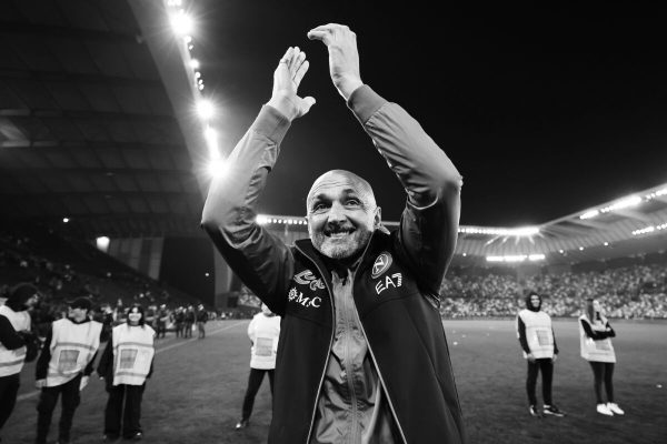 May 4, 2023, Udine: Udine, Italy, 4th May 2023. Luciano Spalletti Head coach of SSC Napoli applauds the fans following the final whistle of the Serie A match at Dacia Arena, Udine. (Credit Image: © Jonathan Moscrop/CSM via ZUMA Press Wire)