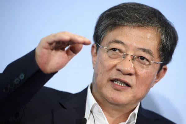 epa06052480 Ren Jianxin, chairman of ChemChina and future Chairman of Syngenta speaks during a press conference of Syngenta after its acquisition by ChemChina, in Basel, Switzerland, 27 June 2017. The China National Chemical Corporation, or 'ChemChina' has acquired the worlds biggest producer of agricultural chemicals, the Swiss agribusiness company Syngenta AG.  EPA/LAURENT GILLIERON