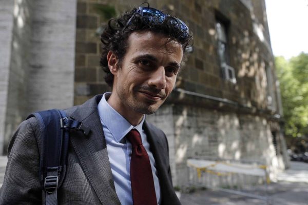 Il sottosegretario Davide Crippa del Movimento 5 Stelle al termine della riunione tecnica con il ministro Di Maio al Ministero dello Sviluppo Economico, Roma, 15 giugno 2018. ANSA/RICCARDO ANTIMIANI