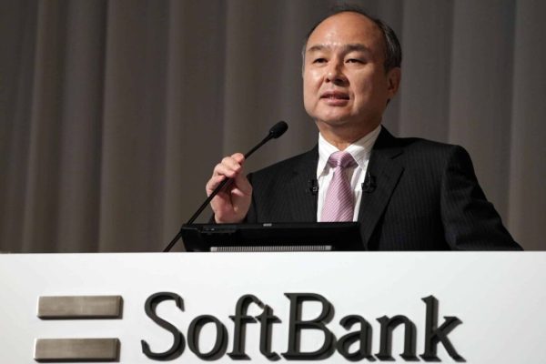 epa07347257 SoftBank Group Corp. founder, Chairman and CEO Masayoshi Son announces his group's April-December results during a press conference in Tokyo, Japan, 06 February 2019. Masayoshi Son said the group's net profit rose by 51.6 percent in the April-December period.  EPA/FRANCK ROBICHON