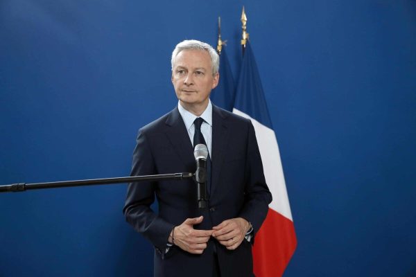 epa07594636 French Economy Minister Bruno Le Maire addresses to the media following his meeting with union representatives of British Steel Saint Saulve at Bercy Ministry in Paris, France, 23 May 2019. Media reports on 21 May 2019 state that British Steel, which directly employs 4,500 people, and Britain's second-biggest steel maker has been trying to secure 75 million GBP or 85 million euros in financial support to help it to address 'Brexit-related issues'. If the firm does not get the cash it would put jobs at the Steel company at risk and endanger 20,000 in the supply chain.  EPA/YOAN VALAT