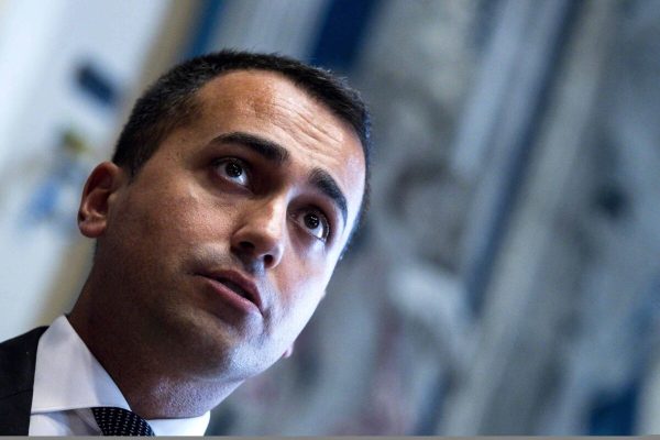 Five Star Movement (M5S) leader, Luigi Di Maio (C), flanked by M5S Senate Whip Stefano Patuanelli (R) and M5S MP Francesco Silvestri, addresses the media after a meeting with designated Italian Prime Minister Giuseppe Conte for a round of consultations in Rome, Italy, 30 August 2019. Outgoing Premier and Premier-designate Giuseppe Conte, who received on 29 August from Italian President Sergio Mattarella a mandate to form a new government, is carrying out government-formation consultations with Italy's political parties. ANSA/ANGELO CARCONI