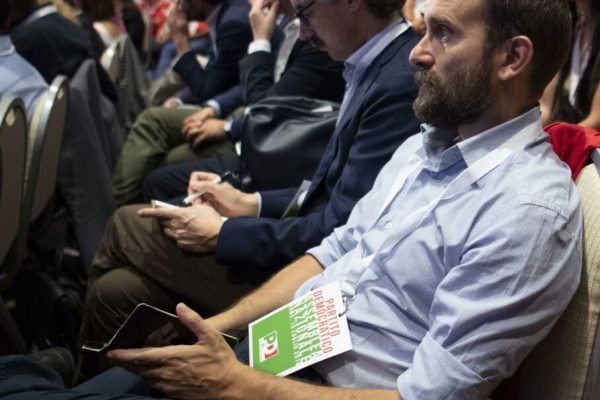 Matteo Orfini nel corso dell'assemblea nazionale del Pd a Roma, 13 luglio 2019.
   ANSA/MAURIZIO BRAMBATTI