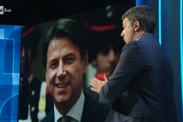 (fotogramma da video) il leader di Iv, Matteo Renzi ospite della trasmissione televisiva  Cartabianca, condotta da Bianca Berlinguer su Rai Tre, 15 dicembre 2020.
ANSA/RAI TRE