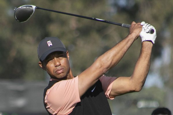 February 23, 2021, Pacific Palisades, California, USA: Golfer, Tiger Woods injured in an auto roll-over in Rancho Palos Verdes, California. FILE PHOTO: Tiger Woods during Round 1 of the PGA Tour Genesis Invitational on Thursday February 13, 2020 at The Riviera Country Club in Pacific Palisades, California. JAVIER ROJAS/PI (Credit Image: © Prensa Internacional via ZUMA Wire)