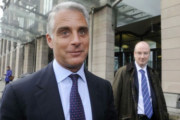 epa03528729 Andrea Orcel (L) the head of the UBS investment bank, and Andrew Williams (R) Global head of Compliance leave Portcullis House after giving evidence to the UK Parliamentary banking inquiry on Libor interest rates in London, Britain, 09 January 2013.  EPA/FACUNDO ARRIZABALAGA