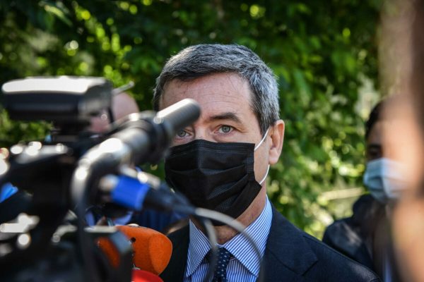 La visita del ministro del lavoro e delle politiche sociali Andrea Orlando ai nuovi laboratori di cucina del Centro San Giusto Formazione e Lavoro rivolto ai ragazzi fragili, Milano, 17 Maggio 2021.
ANSA/ MATTEO CORNER