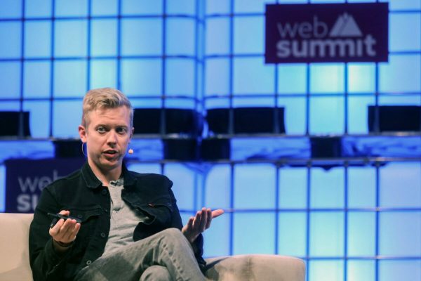 epa06315775 Steve Huffman CEO of Reddit speaks on the third day of the 7th Web Summit in Lisbon, Portugal, 08 November 2017. The annual technology and internet conference attracts over 60,000 attendees from more than 100 countries, according to the organizers.  EPA/MIGUEL A. LOPES