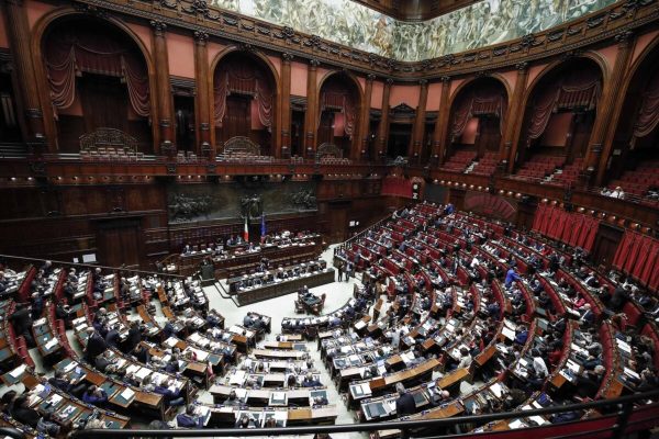Una veduta dell'Aula della Camera durante l'esame della Manovra economica, su cui oggi si giungerà al voto finale, Roma, 30 dicembre 2018. 
ANSA/GIUSEPPE LAMI