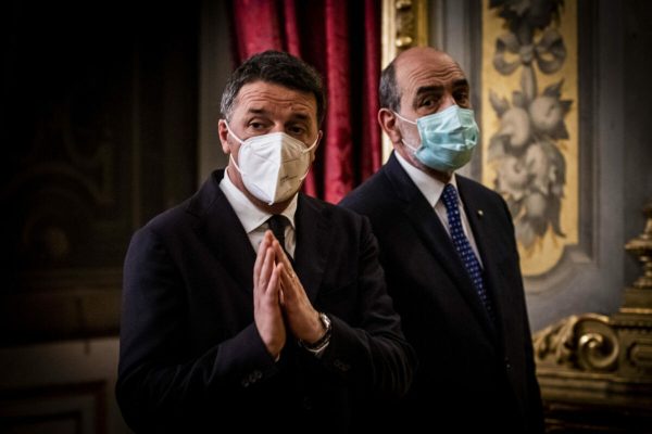 Matteo Renzi, leader of Italian party "Italia Viva", at the end of a meeting with Italian President Sergio Mattarella at the Quirinale Palace for the first round of formal political consultations following the resignation of Prime Minister Giuseppe Conte, in Rome, Italy, 28 January 2021.
ANSA/AGF POOL/ALESSANDRO SERRANO'
