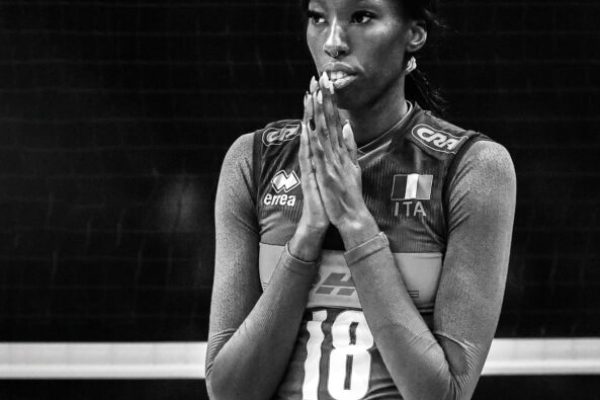September 27, 2022, ARNHEM, NETHERLANDS: Italy's Paola Ogechi Egonu pictured during a volleyball game between Belgian national women's team the Yellow Tigers and Italy, Tuesday 27 September 2022 in Arnhem during the pool stage (game 3 of 5) of the world championships volleyball for women. The tournament takes place form September 23 until October 15, 2022. (Credit Image: © Luc Claessen/Belga via ZUMA Press)