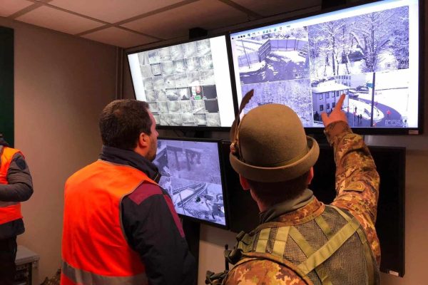 Il ministro dell'Interno Matteo Salvini  visita il cantiere della Tav a Chiomonte , 1 febbraio 2019 ANSA / UFFICIO STAMPA +++ EDITORIAL USE ONLY NO SALES NO ARCHIVE +++