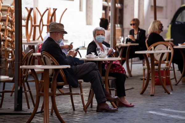Rome,,Italy,-,May,19,2020:,Customers,Sit,At,Tables