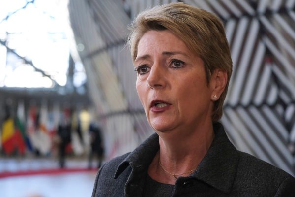 La presidente della Confederazione svizzera Karin Keller-Sutter
