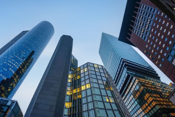 Bottom-up,View,Of,Frankfurt,Modern,Buildings,-,Frankfurt,,Germany