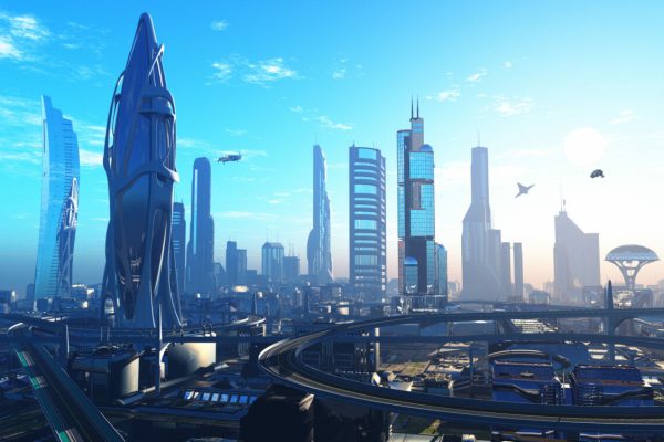 Future,City,On,The,Coast.3d,Render