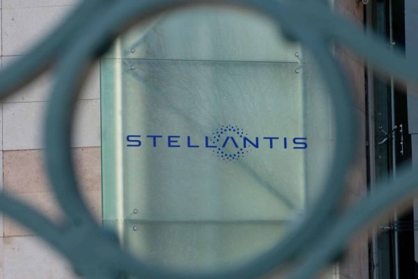 The "Stellantis" sign posted at the main entrance of the Fiat Mirafiori building in Turin, Italy, 17 January 2021.
ANSA/ALESSANDRO DI MARCO