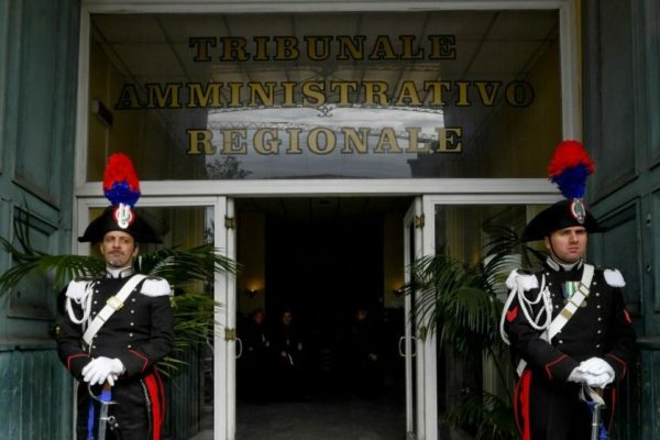 La sede del Tar della Campania dove si e' svolta l'inaugurazione dell'anno giudiziario della giustizia amministrativa campana, Napoli, 9 marzo 2018.
ANSA / CIRO FUSCO