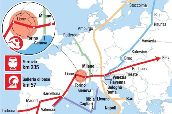 L'Infografica Centimetri illustra la convention degli imprenditori italiani, che oggi si riuniscono a Torino per dire sì alla Torino-Lione, "riafferma la centralità delle infrastrutture per il rilancio dell'economia piemontese e italiana", Roma, 3 dicembre 2018. ANSA/CENTIMETRI