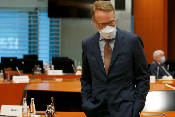 23 June 2021, Berlin: Jens Weidmann, President of the Deutsche Bundesbank, arrives at the Chancellor's Office for the weekly cabinet meeting. Photo: Michele Tantussi/Reuters/Pool/dpa