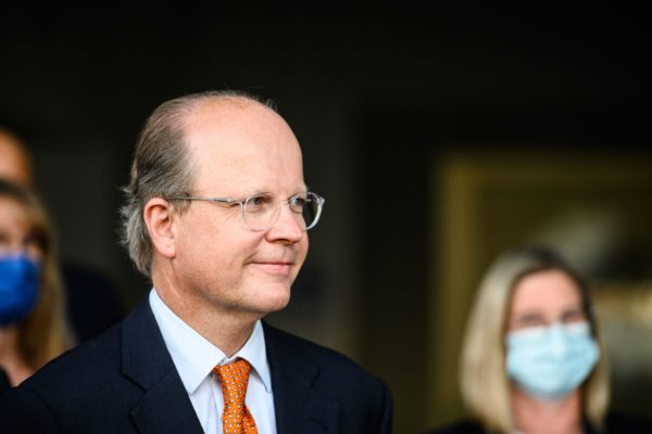 22 September 2020, Rhineland-Palatinate, Ingelheim am Rhein: Hubertus von Baumbach, Chairman and CEO of Boehringer Ingelheim, stands on the company premises. Photo: Andreas Arnold/dpa