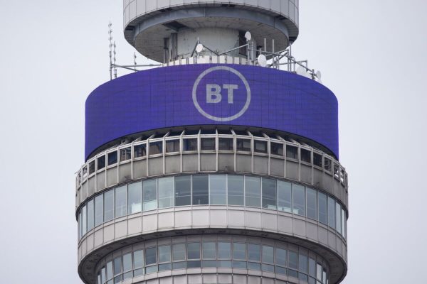 epa10636499 BT Tower in London, Britain, 18 May 2023. Telecoms company BT, formerly British Telecom, has announced plans to cut 55,000 jobs to reduce its global workforce by 2030. In a move that will reduce its workforce more than 40 per cent, BT is planning to replace 10,000 customer services staff with the artificial intelligence (AI) technologies.  EPA/TOLGA AKMEN