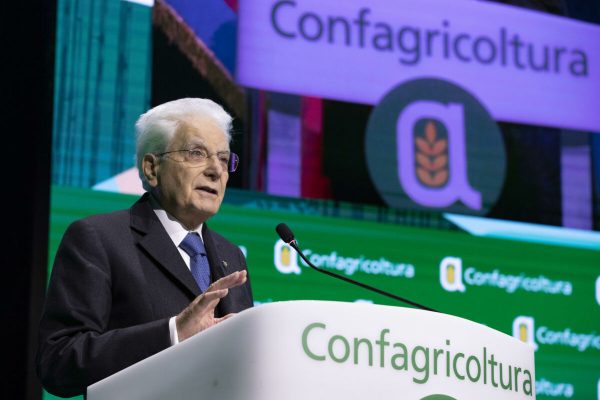 Il presidente della Repubblica Sergio Mattarella all'Assemblea generale di Confagricoltura a Roma, 12 dicembre 2023.
ANSA/Francesco Ammendola - Ufficio per la Stampa e la Comunicazione della Presidenza della Repubblica/ANSA PROVIDES ACCESS TO THIS HANDOUT PHOTO TO BE USED SOLELY TO ILLUSTRATE NEWS REPORTING OR COMMENTARY ON THE FACTS OR EVENTS DEPICTED IN THIS IMAGE; NO ARCHIVING; NO LICENSING NPK