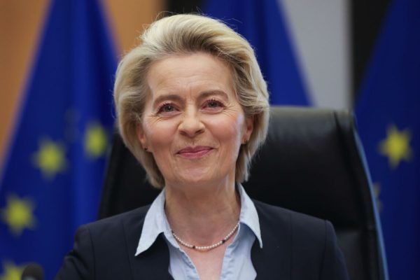 epa12098385 European Commission President Ursula von der Leyen attends a European Commission College meeting in Brussels, Belgium, 14 May 2025. The European Court of Justice in Luxembourg judges on May 14 are set to rule on 'Pfizergate', a major transparency case, on whether von der Leyen was wrong to withhold text messages exchanged with the Pfizer CEO during key vaccine contract talks. The case, sparked by a 2022 New York Times lawsuit, challenges von der Leyen's leadership style and her commitment to transparency.  EPA/OLIVIER HOSLET