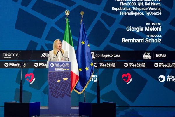 meloni meeting rimini 2025